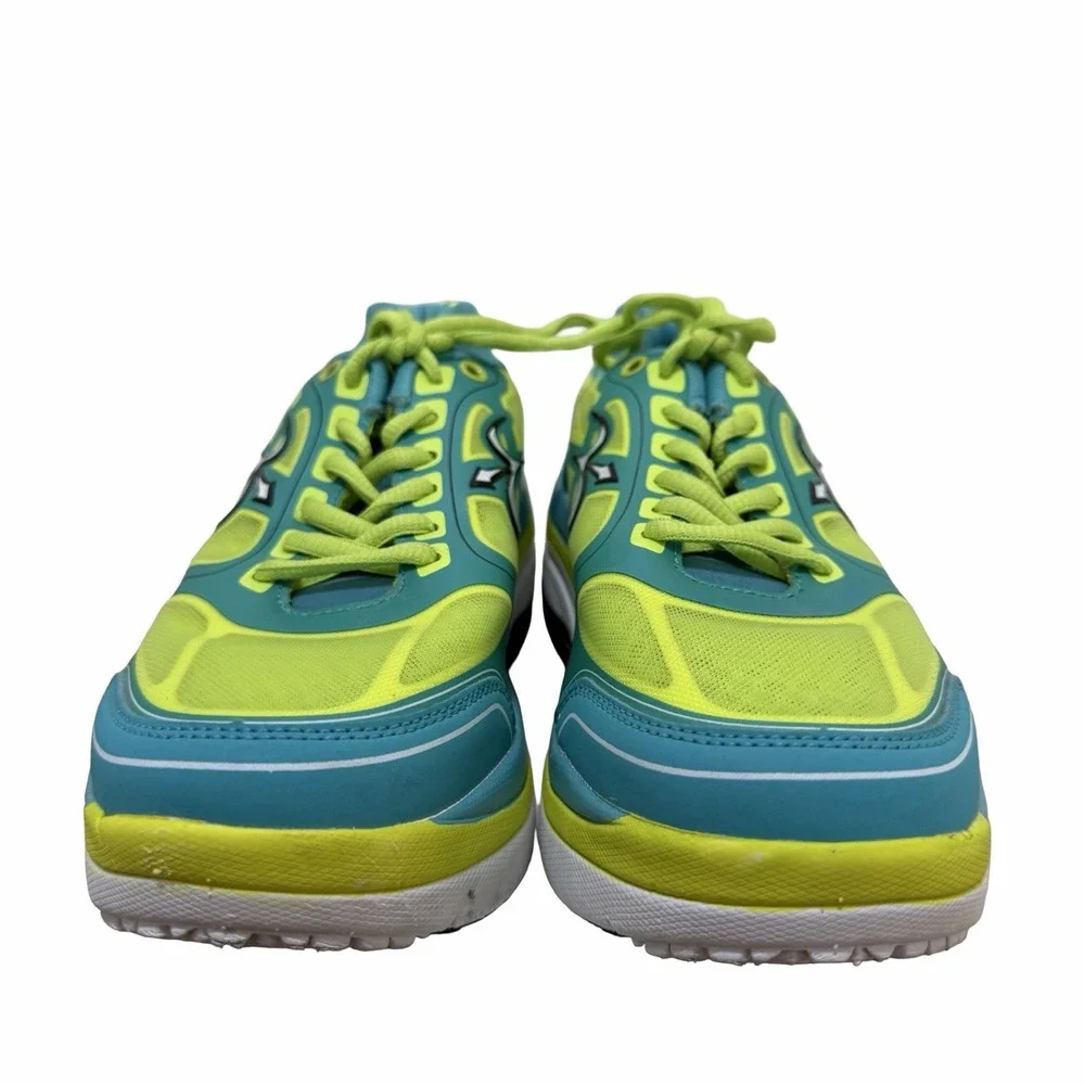 Gdefy Gravity Defyer Stabilization Running Lace Up‎ Shoes Women US 8 Blue Yellow